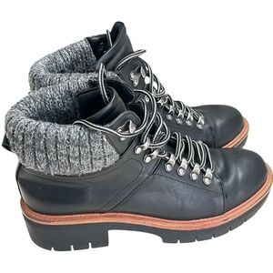 MIA Rick Black Combat Boots with Knit Cuff - Women's Size 6.5